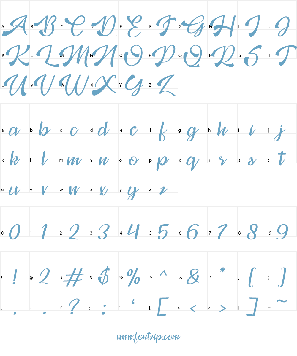 Mosgrade Personal Use Font Character
